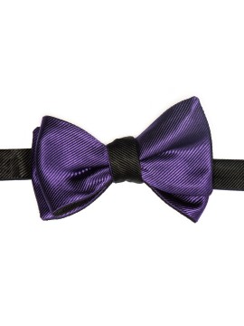 Purple/Black Formal Reversible Bow Tie