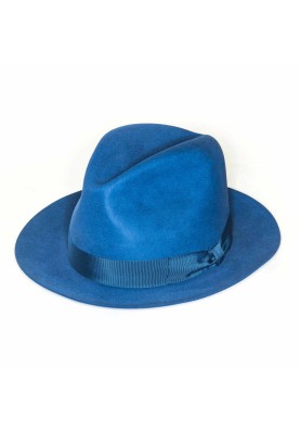 Cobalt Edward Armah Lapin Fur Felt Hat  