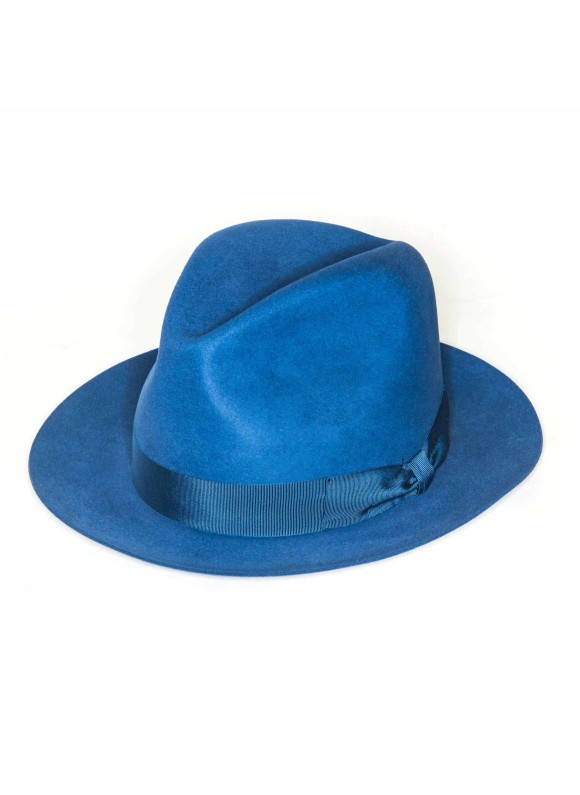 Cobalt Edward Armah Lapin Fur Felt Hat 