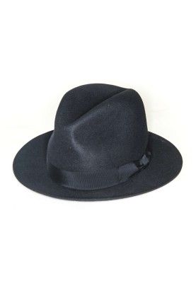 Navy Edward Armah Lapin Fur Felt Hat  