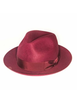 Burgundy Regina Lapin Fur Felt Hat 