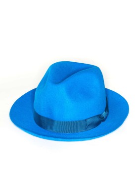 Cerulean Regina Lapin Fur Felt Hat  