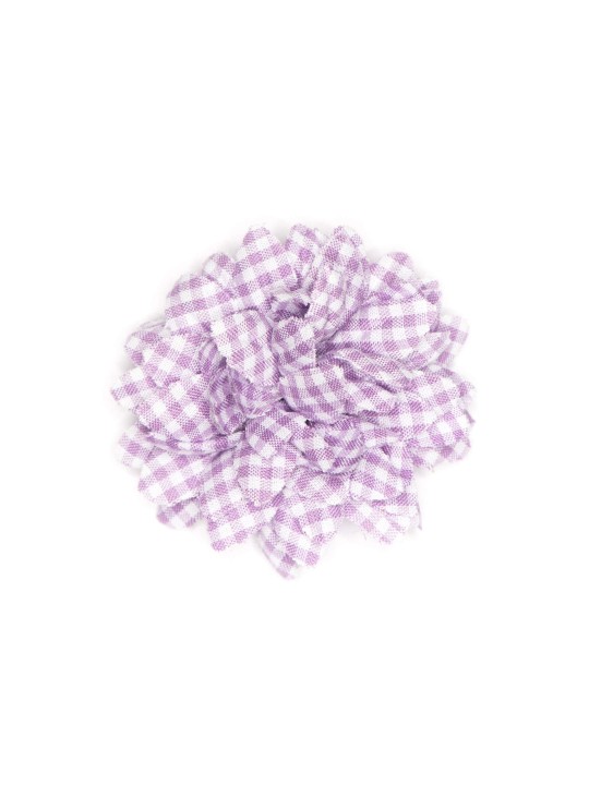 Lavender/White Gingham Boutonniere