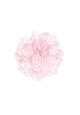 Pink/White Gingham Boutonniere 